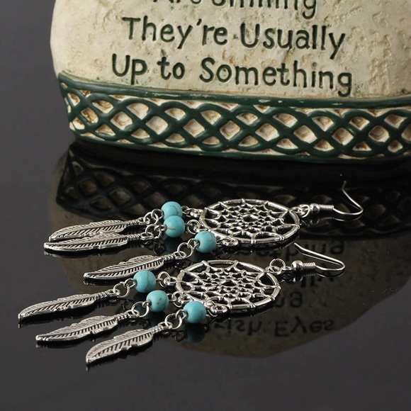 Long Feather Earrings - Picture 3 of 4